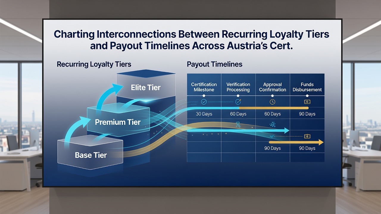 Comparative chart showing payout timelines by loyalty tier across Austrian platforms